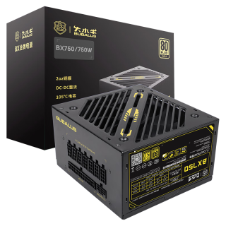 大水牛 额定750W BX750台式电脑电源（80PLUS金牌认证/原生PCIE5.0/支持4070显卡/宽幅/扁线）
