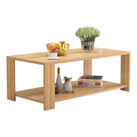 雅美乐 Y1422 实木质感茶几 浅胡桃色 100cm