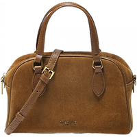 百丽包包女25头层牛皮美拉德风单肩斜挎波士顿包BL861DX5 焦糖棕【牛绒款】 F