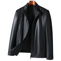 凯撒 春季经典商务防风皮夹克男士外套男士皮衣男