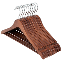 ZUO ZHUAN JIAO 左转角 木质衣架防滑衣服挂无痕挂衣架防变形衣撑加厚大衣架实木 复古色