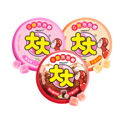 绿箭 大大泡泡糖不卷只吹口香糖3盒装约66g 儿童零食口气清新糖果 大大0糖泡泡糖3盒