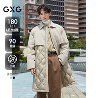 GXG 三防轻薄风衣式长款羽绒服 卡其色 S