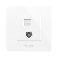 BULL 公牛 G07T223 二位电视电脑插座 象牙白