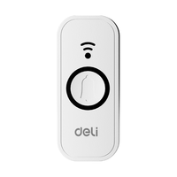 得力智能门禁无线电子门铃呼叫器 免打孔远距离无线传输 老人小孩医院看护快递外卖访客通知(单按钮)AL10F