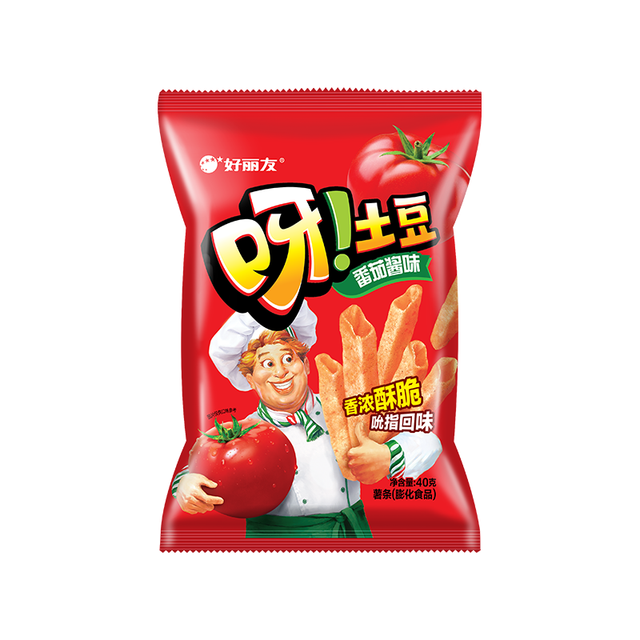 好丽友 呀土豆 薯条 番茄酱味40g