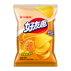 好丽友 呀土豆好友趣零食薯片休闲零食薯条膨化食品宿舍办公室解馋小零食 蜂蜜黄油味45g