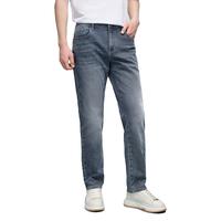 HLA海澜之家牛仔裤男春季24合体直筒裤子修身经典复古休闲男春秋 蓝灰牛过渡色（中）03 190/96A