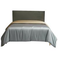 La Torretta 被套单件 A类120支纯棉全棉200x230cm单人双人被罩 灰-金 200x230cm【适合200x230cm被子】 浅银灰-香槟金