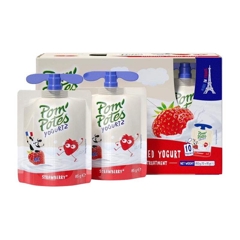 POM'POTES 法优 儿童酸奶 草莓味 85g*10袋
