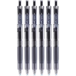 uni UMN-105 按动速干中性笔 黑色 0.5mm 6支装