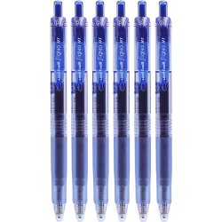 uni 三菱（三菱铅笔 uni）UMN-105中性笔按动式signo签字笔办公水笔考试用笔 蓝色6支装
