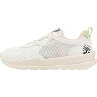XTEP 特步 板鞋女溯影网面透气运动鞋轻质女977218320026 帆白/果冻绿 35