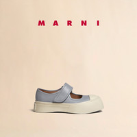【首降】MARNI PABLO NAPPA经典女灰色魔术贴厚底浅口玛丽珍 36