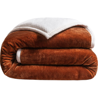 京东京造巧克力毯 2100g三层加厚毛毯双面双色法兰绒贝贝绒毯子 150x200cm