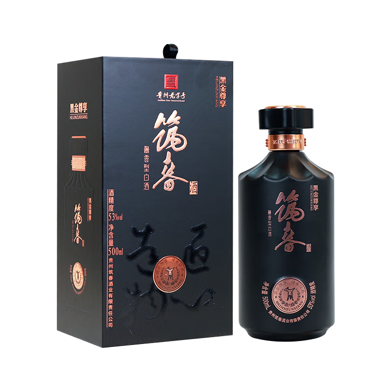 筑春 宴饮 酱香型白酒  礼盒装 53%vol 500mL