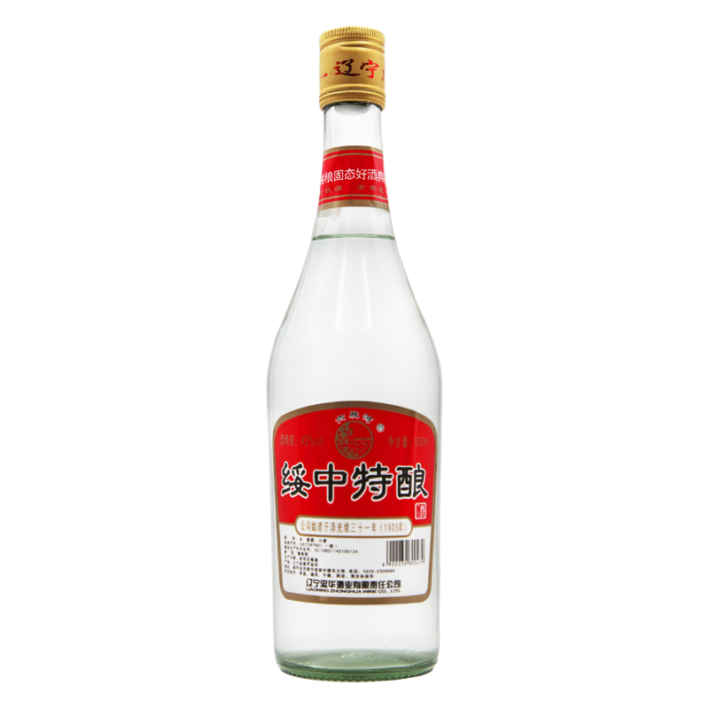  六股河 纯粮食酒 酱香型白酒  光瓶装 500mL 43度