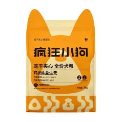 疯狂小狗 小耳朵冻干夹心狗粮泰迪比熊金毛小中大型犬幼犬成犬专用纯享款 鸡肉益生元