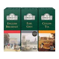 AHMAD TEA亚曼伯爵早餐斯里兰卡锡兰红茶办公室袋泡茶包25包