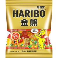 HARIBO哈瑞宝金熊混合水果可乐味橡皮软糖迷你桶装桃子味德国进口