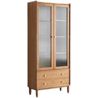 YESWOOD 源氏木语 樱雨系列 Y17Y01 全实木两门书柜 850*350*1900mm