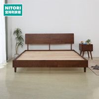 NITORI 宜得利 贝塔 实木床 大双人床 中棕色