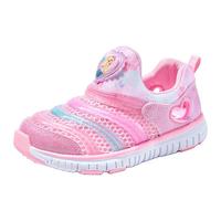 芭比女童运动鞋毛毛虫童鞋夏季跑步鞋透气一脚蹬 DA5906 粉色 32码 粉色(网面）