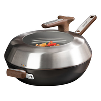 康巴赫铸铁炒锅无涂层铁锅炒菜锅32cm聚能少油烟电磁炉明火通用