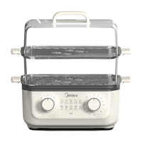 美的（Midea）多功能锅电蒸锅家用 多用途一体机 蒸鱼包子杂粮 透明视窗304不锈钢 MZ-ZGE302399