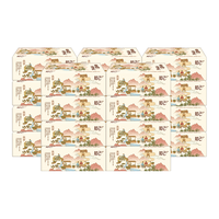 清亮一度知己系列纸抽纸整箱大号m码4层100抽可湿水无香大包餐巾纸巾抽纸 QZC140- 4层 400张*40包 整箱装