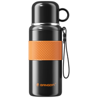 邦达(BANG DA)智能温显保温杯316不锈钢带杯盖男士水杯车载户外喝水杯 优雅黑 550ML