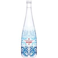 法国原装进口 依云（evian）天然矿泉水 750ml玻璃瓶蓝色 单瓶（2017限量版Christian Lacroix）