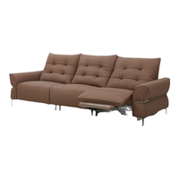 乐至宝LAZBOY真皮沙发客厅电动功能沙发零靠墙复古沙发巴赫683 伯爵深棕-2.41米-三人左电动