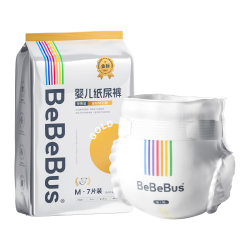 BeBeBus 超薄透气 婴儿纸尿裤  金标纸尿裤 M36片（6-11kg） M