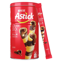 爱时乐（Astick） 夹心棒(注心饼干）休闲零食小吃蛋卷 巧克力味 330g*2罐