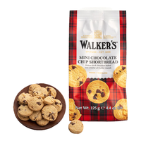 Walkers/皇室 英国 巧克力豆黄油饼干 迷你巧克力黄油饼干 125g ≤200g 袋装