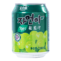 宝力素 葡萄汁果肉果汁饮料芒果草莓汁韩国风味水果味饮品小罐装238ml 葡萄汁238ml