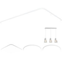 雷士（NVC）LED全光谱护眼智能吸顶灯小白灯简约奶油风客厅卧室灯具IP50白雪 【IP50全光谱护眼】三室两厅带餐吊