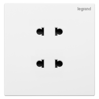 legrand 罗格朗 仕典系列 K8/426U2 10A四孔插座 玉兰白