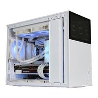 技嘉乔思伯D31白色电竞游戏直播mini水冷主机迷你发烧高端视频电脑13代I5设计DIY组装机 二:13600KF/16G/500G/4070
