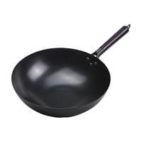 荣事达（Royalstar）章丘炒菜锅铁锅家用不粘锅无涂层熟铁炒锅电磁炉燃气通用渠道1 章丘铁锅无耳带盖+铲子 34cm