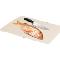 Inomat 日本创意水果砧板塑料树脂软切菜砧板 超薄厨房切菜板 分类可弯曲菜板 米色