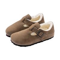 京东京造软木鞋休闲冬季羊毛加绒内里保暖包头勃肯鞋女鞋 羚羊棕 36 