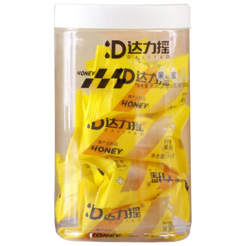 达力摇盖是蜜汁柠檬蜂蜜水果蜜盖百香果味通用瓶盖蜜头36g*10个装