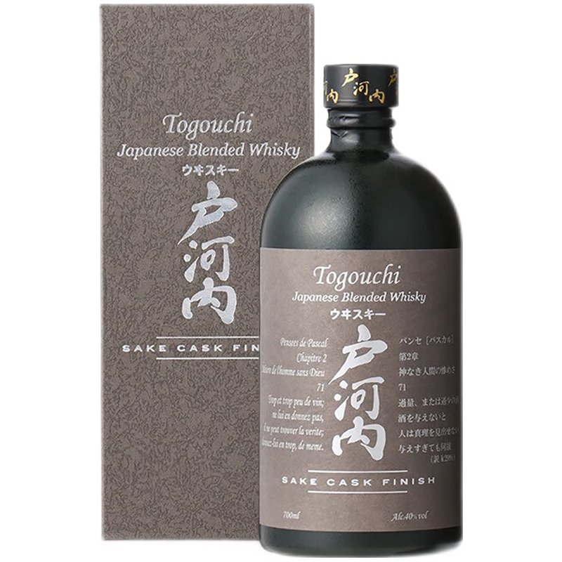 倾酌 户河内TOGOUCHI 清酒桶威士忌700ml 日本原装进口洋酒