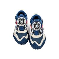 Kappa Kids卡帕童鞋儿童运动鞋冬季棉鞋旋钮扣休闲跑步鞋冬季童鞋 深蓝 27