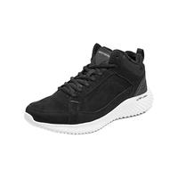 SKECHERS 斯凯奇 男士绑带中帮休闲鞋黑色百搭舒适232411 黑色/白色/BKW 42