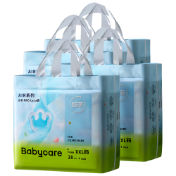 babycare AirPro拉拉裤箱装XXXL24片*4包(大于17kg) 婴儿尿不湿超薄透气