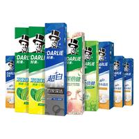 DARLIE 好来 双重薄荷茶倍健超白苏打竹炭原黑人牙膏成人美白去黄去渍清新