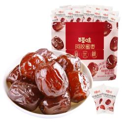 百草味 阿胶蜜枣 无核去核红枣蜜枣大枣休闲零食蜜饯 阿胶蜜枣408g*2